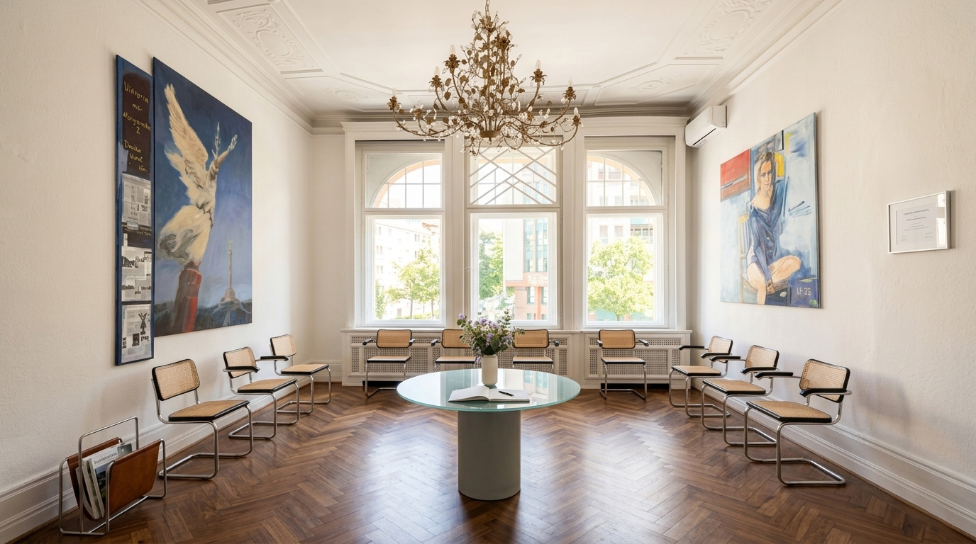 Wartezimmer der Gastroenterologie am Adenauer Platz in Wilmersdorf / Charlottenbur